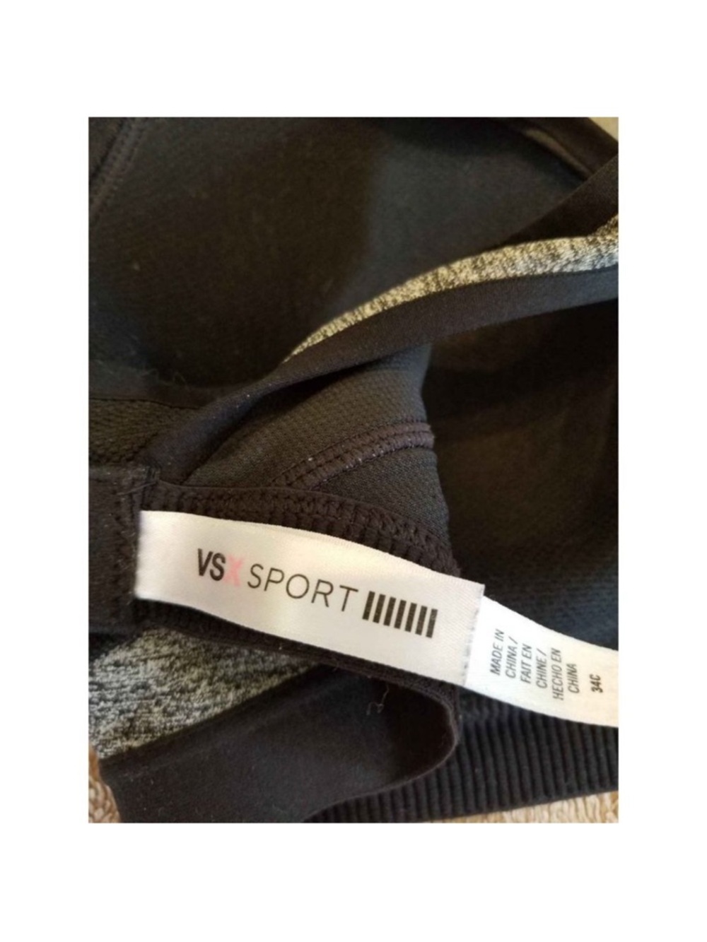 VSX Gray Heather Racerback Sports Bra - Picture 4 of 5